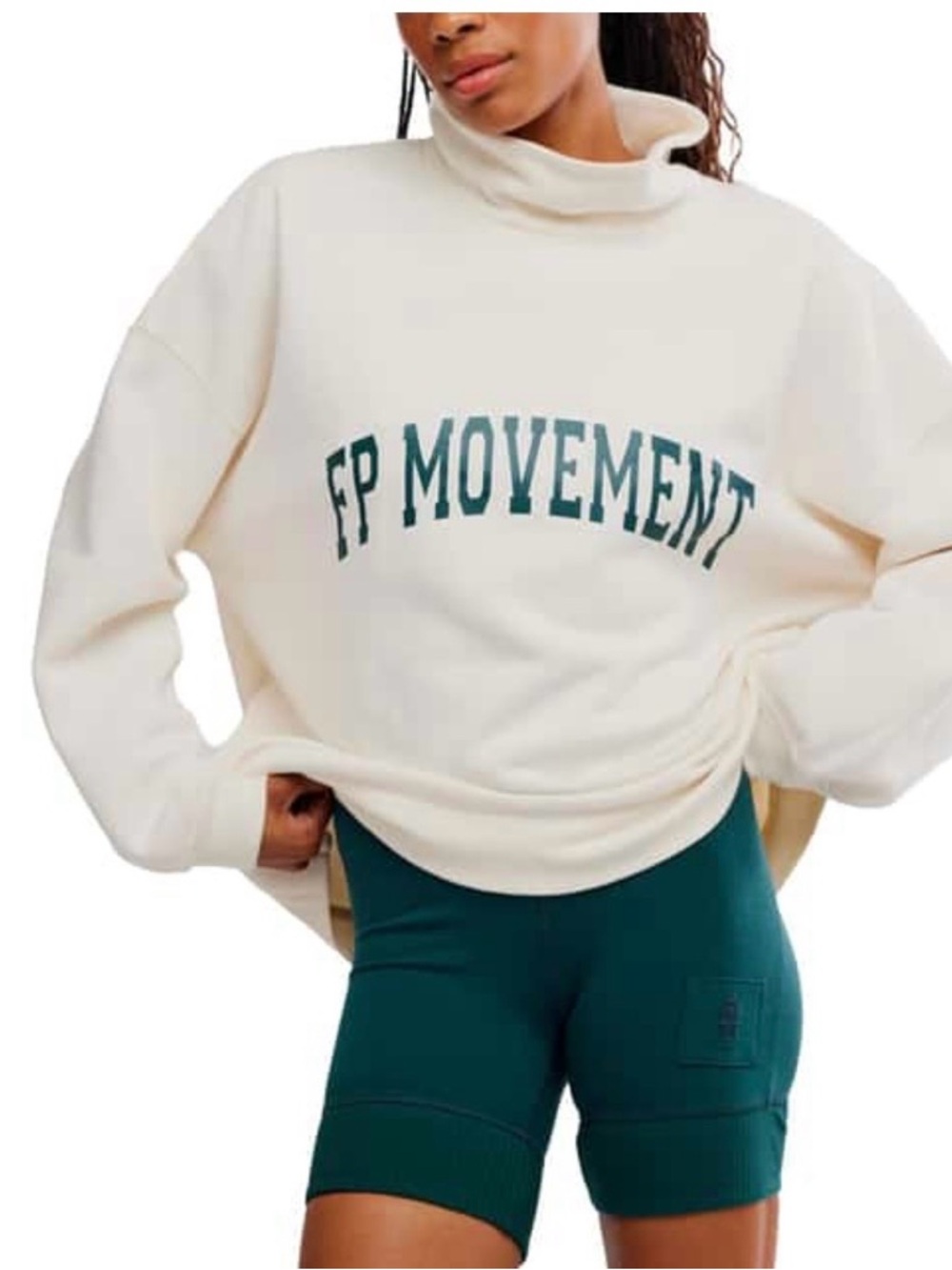 FP Movement Forest Green High Rise shorts
